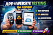 do app testing website testing qa review on ipad iphone and android
