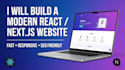 build a modern react or next js website