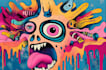 draw trippy psychedelic lowbrow design