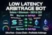 build low latency crypto arbitrage bot for solana and ethereum on dex and cex