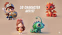 create cute 3d cartoon character models