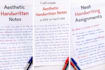write neat handwritten notes, assignments and aesthetic caligraphy