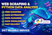 data extraction ,data cleaning,data visualization