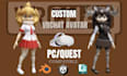 create custom vrchat avatar anime furry 3d model with full setup