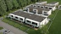 remodel modern residential estate,townhouse development, rooftop building render