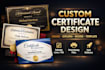 do custom award certificate, degree, diploma, and certificate design template