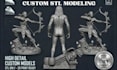 create 3d action figure miniatures for rpg character dnd display and 3d printing