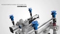 create a industrial 3d animation for machinery  animation and robots factory
