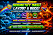 create custom geometry dash layouts, deco, and gameplay