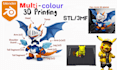 add multicolour to 3d model stl to 3mf split, slice parts convert 2d to 3d