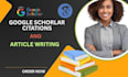 elevate google scholar citation, backdated, citaions using researchgate, journal