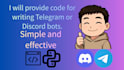 create a custom python ai telegram or discord bot