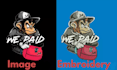 convert logo embroidery digitizing into dst, pes, vp3, jef, exp, asap
