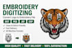 do embroidery digitizing and convert logo to dst pes