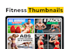 design high CTR fitness youtube thumbnails