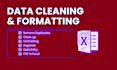 clean, format, merge, split, excel data