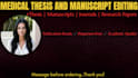 professionally proofread and paraphrase your medical thesis or manuscript