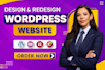 do wordpress website design, website development, redesign using elementor pro