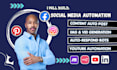 social media automation, youtube faceless video, instagram bot, manychat, tiktok