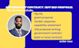 write government contract proposals, rfp, rfq, bid proposals
