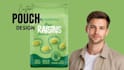 design pouch, food packaging, stand up pouch and box with 3d mockup