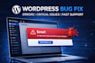 fix wordpress errors, bugs, critical issues, and problems