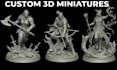 sculpt custom 3d miniature warhammer model, tabletop dnd model for 3d printing