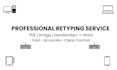 retype documents fast and accurately