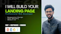 create a modern responsive landing page using HTML, CSS, javascript and react