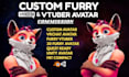 create custom vrchat avatar, 3d furry vtuber, nsfw 3d model, vr character