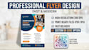 design a modern flyer with a custom qr code