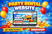 design a party rental website or bounce house website