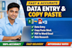 do accurate data entry and copy paste work