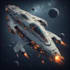 design spaceship, sci fi illustration and sci fi art