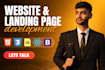 design a modern landing page with HTML, CSS and javascript
