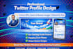 design premium twitter profile, dp and cover image for business growth