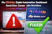fix clickup zapier automation dashboard gantt chart cursor n8n workflow  makecom