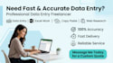 do fast and accurate data entry, excel work, copy paste and web research