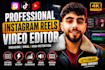 professionally edit instagram reels, tiktoks, youtube shorts and motion graphics