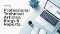 write technical articles, blogs and reports