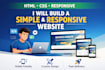 build a simple and responsive website using HTML CSS