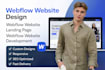 webflow website design webflow website landing page webflow website development