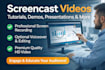 create a screencast video tutorial explainer for apps and website