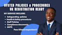 create ofsted policies and procedures for UK registration