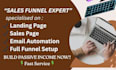 create a clickfunnels or gohighlevel sales funnel that converts
