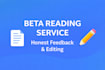professional beta reader with honest feedback