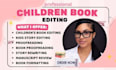 write, edit and proofread children story  book kids book editor