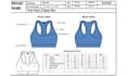 design activewear tech pack seamless gym set flat sketch bom spec sheet