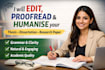 edit, proofread and humanise your document