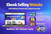 italia ebook selling website self publishing funnel library wordpress flazio crm